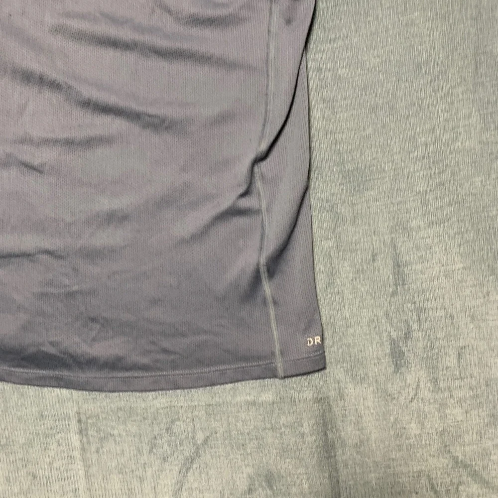 Nike Dri Fit Running Tank Mens Medium Gray Swoosh Logo Sleeveless Performance